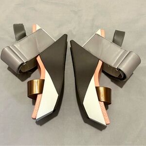 Stylish Gray and Pink Women's Wedge Sandals United Nude